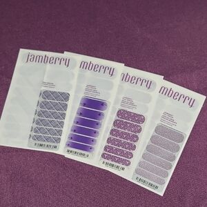 Jamberry Nail Wraps Lot Of 4 Sheets - PURPLES
